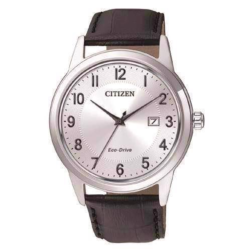 Image of mat rustfri stål quartz med Eco-Drive Herre ur fra Citizen, AW1231-07A